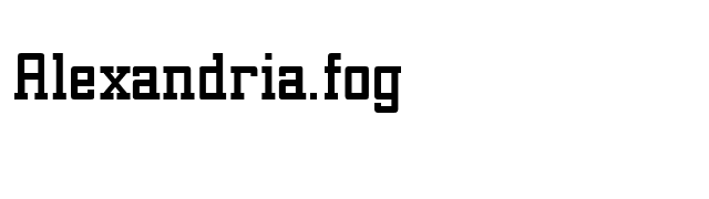 Alexandria.fog font preview