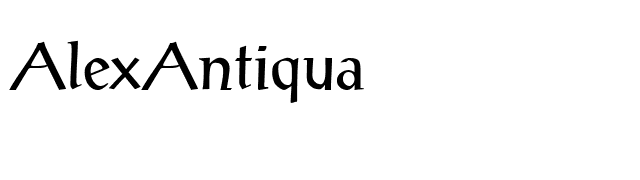 AlexAntiqua font preview