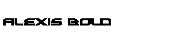 Alexis Bold font preview