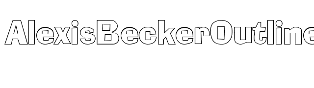 AlexisBeckerOutline font preview