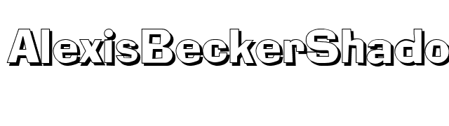 AlexisBeckerShadow font preview