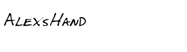 AlexsHand font preview