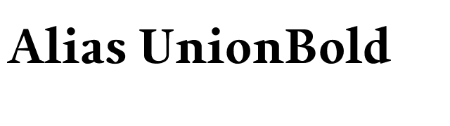 Alias UnionBold font preview