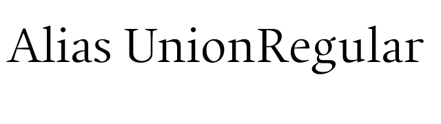 Alias UnionRegular font preview