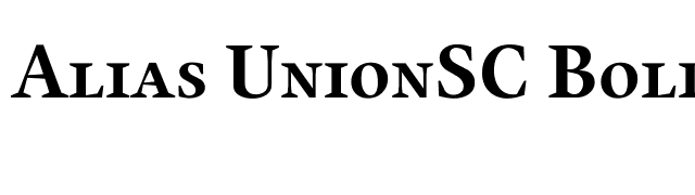 Alias UnionSC Bold font preview