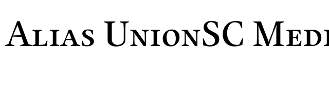 Alias UnionSC Medium font preview