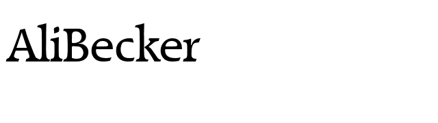 AliBecker font preview