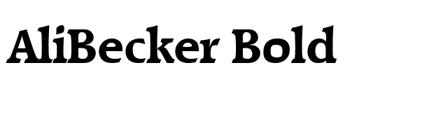 AliBecker Bold font preview