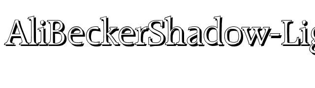 AliBeckerShadow-Light-Regular font preview