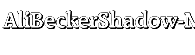 AliBeckerShadow-Medium-Regular font preview