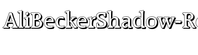 AliBeckerShadow-Regular font preview