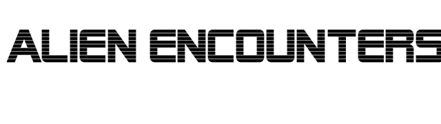 Alien Encounters Bold font preview