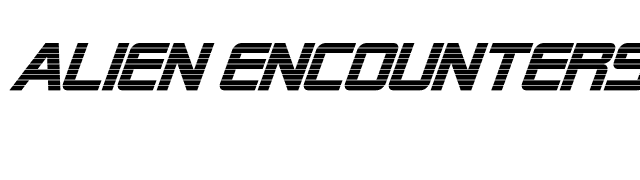 Alien Encounters Bold Italic font preview