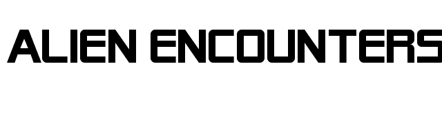 Alien Encounters Solid font preview