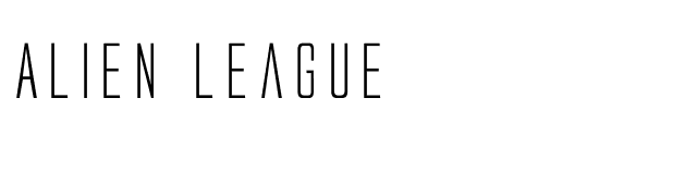 Alien League font preview