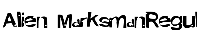 Alien MarksmanRegular font preview