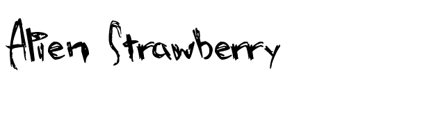 Alien Strawberry font preview