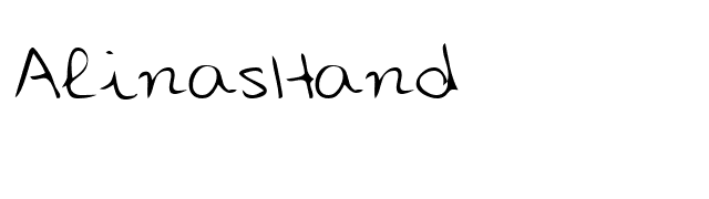 AlinasHand font preview