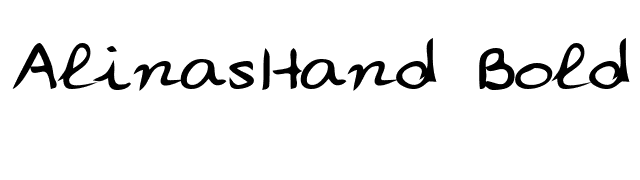 AlinasHand Bold Italic font preview