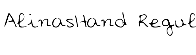 AlinasHand Regular font preview