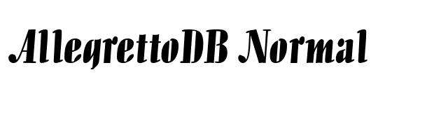 AllegrettoDB Normal font preview