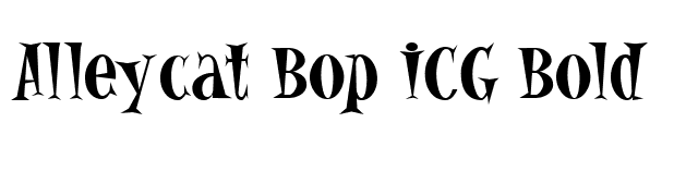 Alleycat Bop ICG Bold font preview