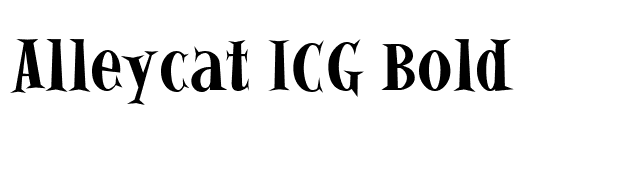 Alleycat ICG Bold font preview