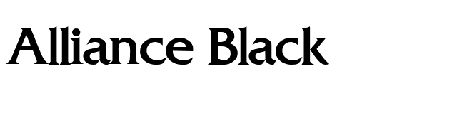 Alliance Black font preview