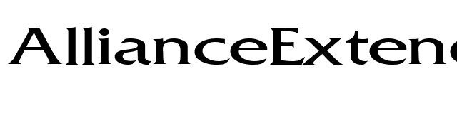 AllianceExtended font preview