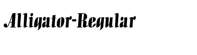 Alligator-Regular font preview