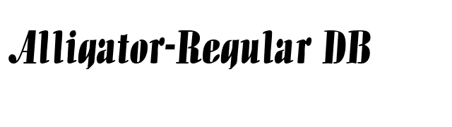 Alligator-Regular DB font preview