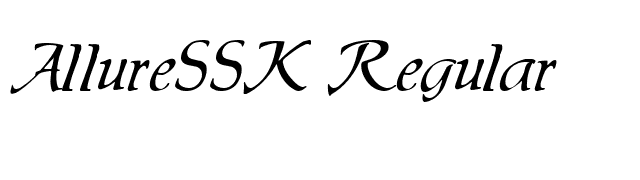 AllureSSK Regular font preview