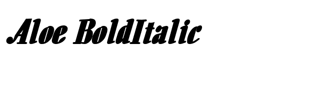 Aloe BoldItalic font preview