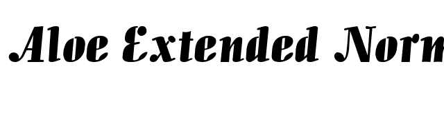 Aloe Extended Normal font preview