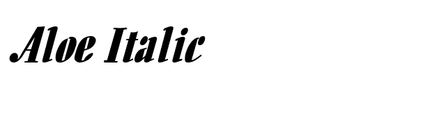 Aloe Italic font preview