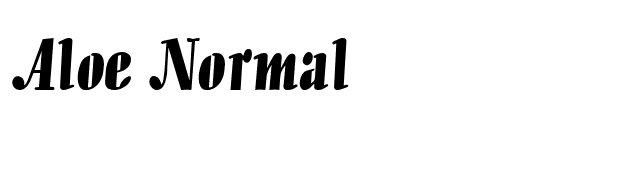 Aloe Normal font preview