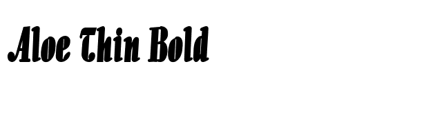 Aloe Thin Bold font preview