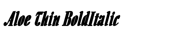 Aloe Thin BoldItalic font preview