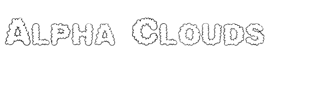 Alpha Clouds font preview