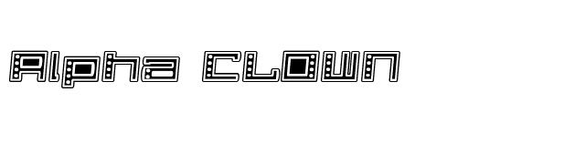 Alpha CLOWN font preview