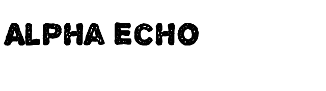 Alpha Echo font preview