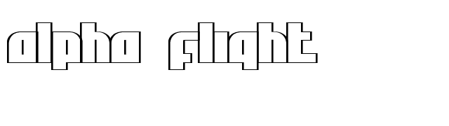 Alpha Flight font preview