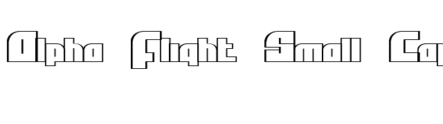 Alpha Flight Small Caps font preview