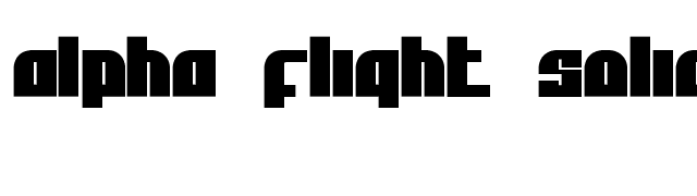 Alpha Flight Solid font preview