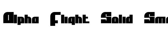 Alpha Flight Solid Small Caps font preview