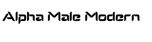 Alpha Male Modern font preview