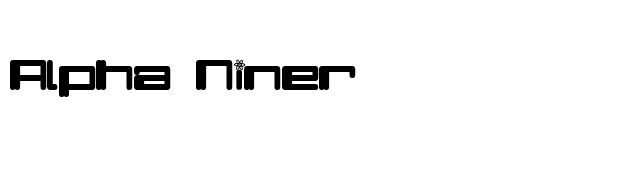 Alpha Niner font preview