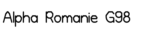 Alpha Romanie G98 font preview