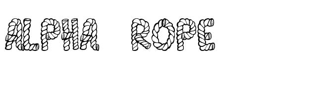 Alpha Rope font preview