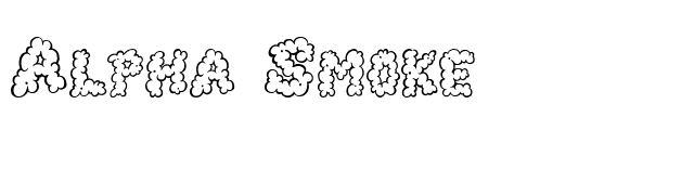 Alpha Smoke font preview